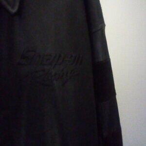 Snap on leather racing coat